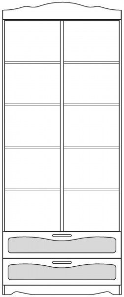 Шкаф 2-х створчатый с ящиками серии Иллюзия 99 Серый в Асино - asino.katalogmebeli.com | фото 3