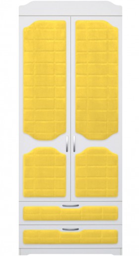 Шкаф 2-х створчатый с ящиками серии Спорт 74 Жёлтый в Асино - asino.katalogmebeli.com | фото 1