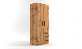 Шкаф 2-х створчатый с ящиками Шервуд (Дуб Вотан) в Асино - asino.katalogmebeli.com | фото