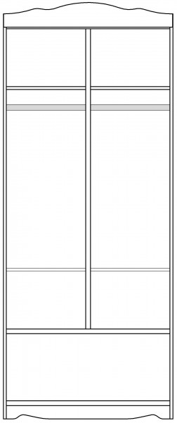 Шкаф 2-х створчатый серии Иллюзия 33 Сиреневый в Асино - asino.katalogmebeli.com | фото 5