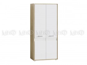 Шкаф 2-х створчатый спальня Фортуна (Дуб сонома/белый глянец) в Асино - asino.katalogmebeli.com | фото