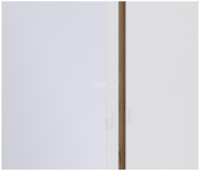 Веста СБ-2258 Шкаф 3х дверный с зеркалом Дуб Бунратти/Белый глянец в Асино - asino.katalogmebeli.com | фото 2