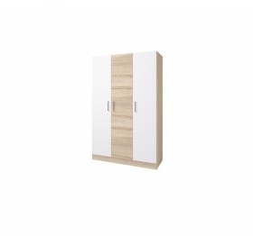 Шкаф 3-х створчатый Леси (Сонома/Белый) в Асино - asino.katalogmebeli.com | фото