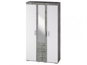 Шкаф 3-х створчатый ШК-30 МС Инстайл (бетон/белый) в Асино - asino.katalogmebeli.com | фото 1