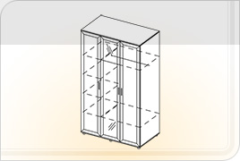 Шкаф 3-х створчатый ШК-3 Классика (анкор светлый) в Асино - asino.katalogmebeli.com | фото