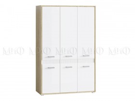 Шкаф 3-створчатый спальня Фортуна (Дуб сонома/Белый глянец) в Асино - asino.katalogmebeli.com | фото 1