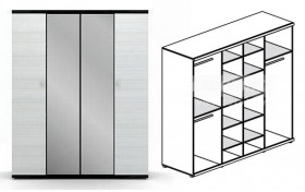 Шкаф 4-х дверный Гретта СБ-207 в Асино - asino.katalogmebeli.com | фото 1