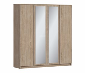 Веста СБ-3082 Шкаф 4х дверный с зеркалами Дуб Сонома в Асино - asino.katalogmebeli.com | фото