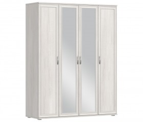 Шкаф 4-х дверный СБ-2389 Флоренция (Дуб Сонома Белый) в Асино - asino.katalogmebeli.com | фото