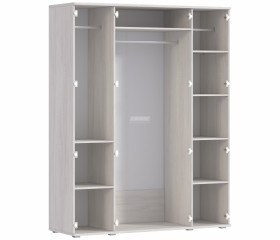Шкаф 4-х дверный СБ-2389 Флоренция (Дуб Сонома Белый) в Асино - asino.katalogmebeli.com | фото 3