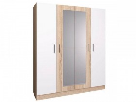 Шкаф 4-х дверный СБ-2750 Уют (Дуб Сонома/Белый) в Асино - asino.katalogmebeli.com | фото 3