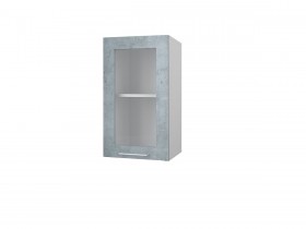 Шкаф 40 с витриной Лофт (Камень Оленна/Белый) в Асино - asino.katalogmebeli.com | фото