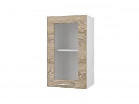 Шкаф 40 с витриной Полонез (Сосна Бран/Белый) в Асино - asino.katalogmebeli.com | фото