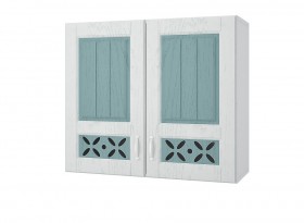 Шкаф 80 с 2-мя Фасадами Камелия (Арктик/Мурено/корпус Белый) в Асино - asino.katalogmebeli.com | фото