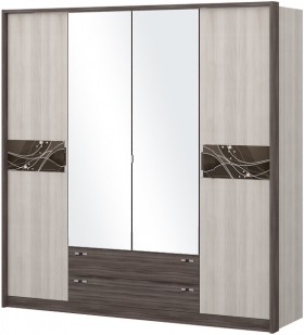 Шкаф четырехстворчатый с зеркалом Шк69.1 Николь в Асино - asino.katalogmebeli.com | фото