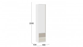 Шкаф для белья комбинированный «Сканди» Дуб Гарден/Белый/Глиняный серый в Асино - asino.katalogmebeli.com | фото 3
