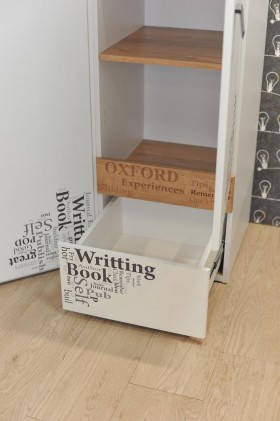 Шкаф для белья «Оксфорд» (Ривьера/Белый с рисунком) в Асино - asino.katalogmebeli.com | фото 4