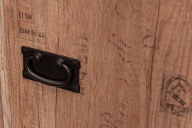 Шкаф для белья «Пилигрим» (Дуб Каньон светлый, Фон серый) в Асино - asino.katalogmebeli.com | фото 4