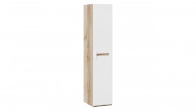 Шкаф для белья с 1-ой дверью «Фьюжн» Дуб Делано/Белый глянец в Асино - asino.katalogmebeli.com | фото 1