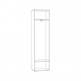 Шкаф для одежды 08.122 Лайн (Дуб серый CRAFT K 002 PW, белый глянец ПВХ) в Асино - asino.katalogmebeli.com | фото 3