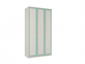 Шкаф для одежды 3-х дверный "Миндаль" (вудлайн кремовый/аруша венге с кожей мята) в Асино - asino.katalogmebeli.com | фото 1