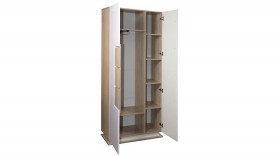 Шкаф для одежды "Дора" (дуб сонома/белый/белый глянец снег/900) в Асино - asino.katalogmebeli.com | фото 5