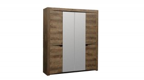 Шкаф для одежды "Лючия" (4-х дв.) ( венге/зеркало) в Асино - asino.katalogmebeli.com | фото