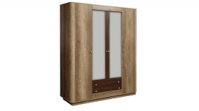 Шкаф для одежды "Фантазия" (дуб каньон/белый/кальяри/4 двери) в Асино - asino.katalogmebeli.com | фото 1