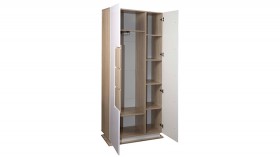 Шкаф для одежды "Дора" (дуб сонома/белый/белый глянец снег/900) в Асино - asino.katalogmebeli.com | фото 4