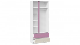 Шкаф для одежды комбинированный «Сканди» Дуб Гарден/Белый/Лиловый в Асино - asino.katalogmebeli.com | фото 2