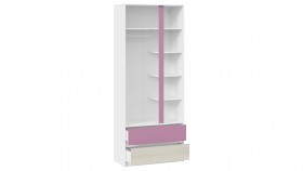 Шкаф для одежды комбинированный «Сканди» Дуб Гарден/Белый/Лиловый в Асино - asino.katalogmebeli.com | фото 3