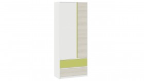 Шкаф для одежды комбинированный «Сканди» Дуб Гарден/Белый/Зеленый в Асино - asino.katalogmebeli.com | фото 1
