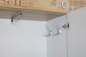 Шкаф для одежды «Оксфорд» (Ривьера/Белый с рисунком) в Асино - asino.katalogmebeli.com | фото 7