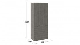 Шкаф для одежды с 2 дверями «Либерти» Хадсон в Асино - asino.katalogmebeli.com | фото 2