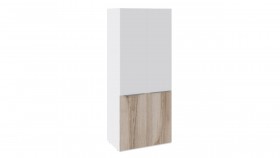 Шкаф для одежды с 2 дверями «Синди» (Белый глянец/Дуб Делано) в Асино - asino.katalogmebeli.com | фото