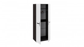 Шкаф для одежды с 2-мя дверями «Фьюжн» Белый глянец/Венге Линум в Асино - asino.katalogmebeli.com | фото 3