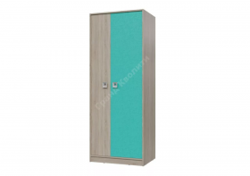 Шкаф для одежды Сити 800 Дуб сонома/Аква в Асино - asino.katalogmebeli.com | фото