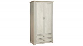 Шкаф для одежды "Сохо" (бетон пайн белый/2 ящика/зеркало) в Асино - asino.katalogmebeli.com | фото 2