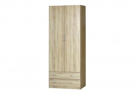 Шкаф для платья и белья 2-х дверный без зеркала Дуб Сонома в Асино - asino.katalogmebeli.com | фото