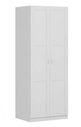 Шкаф двухдверный Пегас сборный белый в Асино - asino.katalogmebeli.com | фото