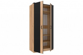 Техно ЛД 678.130.000.007 Шкаф 2-хстворчатый с комбинированными дверями (Дуб Крафт белый/Серый шифер) в Асино - asino.katalogmebeli.com | фото 4
