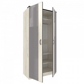 Техно ЛД 678.130.000.007 Шкаф 2-хстворчатый с комбинированными дверями (Дуб Крафт белый/Серый шифер) в Асино - asino.katalogmebeli.com | фото 6