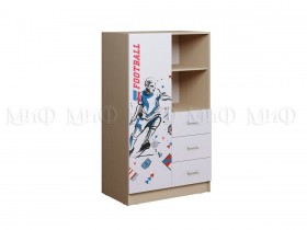 Шкаф комбинированный Boy Вега (Дуб беленый/Белый глянец/фотопечать) в Асино - asino.katalogmebeli.com | фото 1