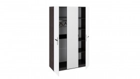 Шкаф комбинированный с 3-мя дверями «Фьюжн» Белый глянец/Венге Линум в Асино - asino.katalogmebeli.com | фото 3
