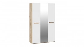 Шкаф комбинированный с 3-мя дверями «Фьюжн» Дуб делано/Белый глянец в Асино - asino.katalogmebeli.com | фото 1