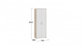 Шкаф комбинированный «Витра» тип 1 Дуб Сонома/Белый ясень в Асино - asino.katalogmebeli.com | фото 2