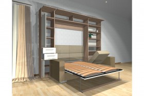 Шкаф-кровать с диваном Каролина в Асино - asino.katalogmebeli.com | фото 3