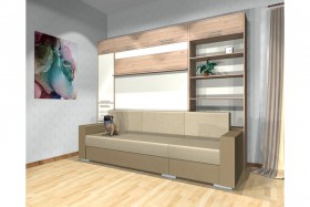 Шкаф-кровать с диваном Каролина в Асино - asino.katalogmebeli.com | фото 4