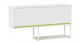 Шкаф навесной «Сканди» Дуб Гарден/Белый/Зеленый в Асино - asino.katalogmebeli.com | фото