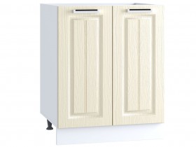 Шкаф нижний под мойку 600, ШНМ 600 (Клен кремовый/корпус белый) в Асино - asino.katalogmebeli.com | фото
